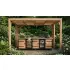 Buitenkeuken Kaapstad | 70 Liter Koelkast | Wijnkoelkast | Met Wasbak | + Kamado BBQ | Zwart Omlijst | Douglas Hout