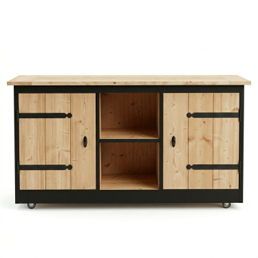 Buitenkeuken Edinburgh | Zwart Omlijst | Douglas Hout