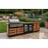 Buitenkeuken Porto | Boretti Ligorio | Wasbak en kraan | 2 x koelkast 70 liter |  Douglas Hout | zwart omlijst