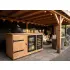 Buitenkeuken Newcastle | Kamado 18 inch | Douglas Hout | Wijnkoelkast 52 liter | Koelkast 70 Liter