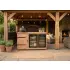Buitenkeuken Newcastle | Kamado 18 inch | Douglas Hout | Wijnkoelkast 52 liter | Koelkast 70 Liter
