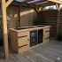 Buitenkeuken New Mexico | 70 Liter Koelkast | Wijnkoelkast | Met Wasbak | Douglas Hout