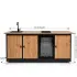 Buitenkeuken Caella | Koelkast 70 liter |  Douglas Hout | Normale scharnieren | Wasbak en kraan | 2 pits inductie | Pop-up stopcontact