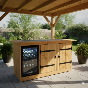 Buitenkeuken Hawai | 70 Liter Koelkast | Douglas Hout