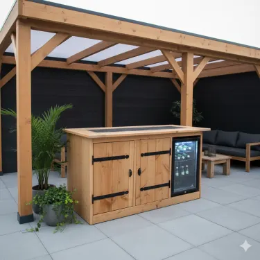 Buitenkeuken Florida | 70 Liter Koelkast | Douglas Hout